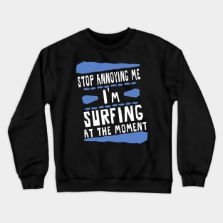 Surfing Surfing Coast Monster Wave Sea Crewneck Sweatshirt